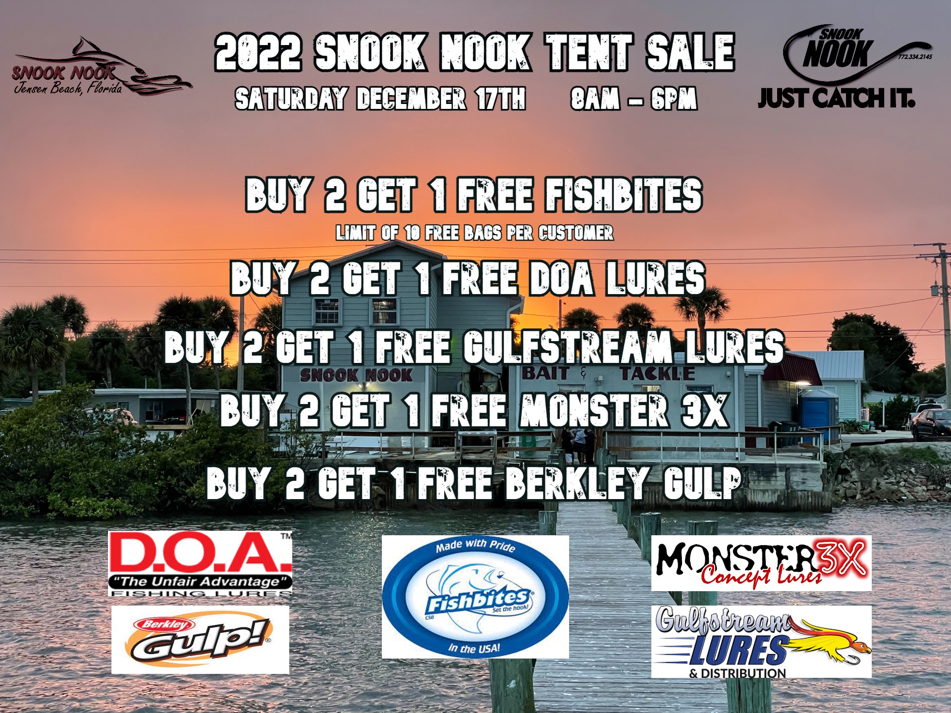 Buy 2 Get 1 Free Tent Sale Deals - Snook Nook Bait & Tackle