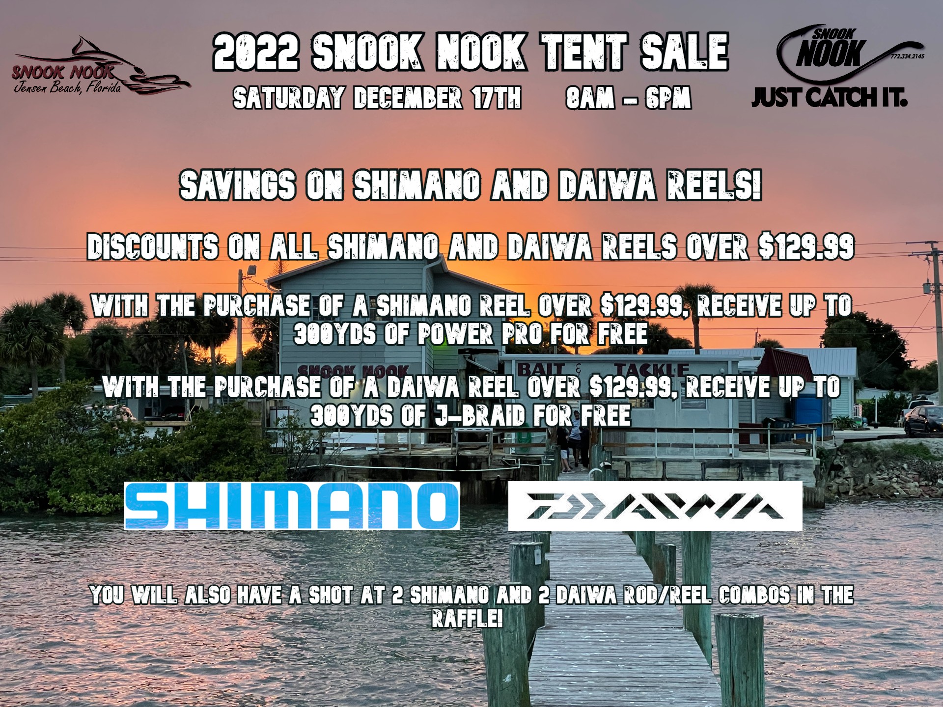 Shimano & Daiwa Tent Sale Promotion - Snook Nook Bait & Tackle