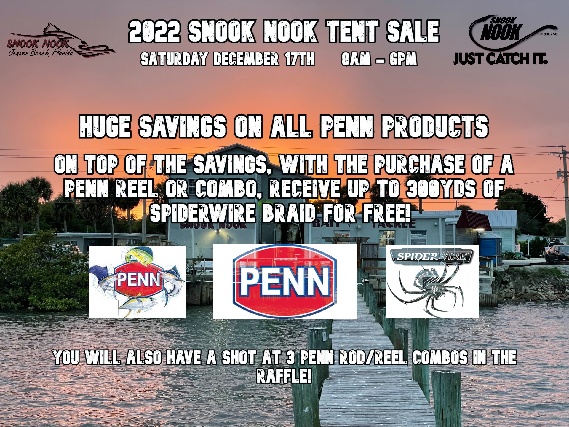 2023 Snook Nook Tent Sale - Penn Products - Snook Nook Bait