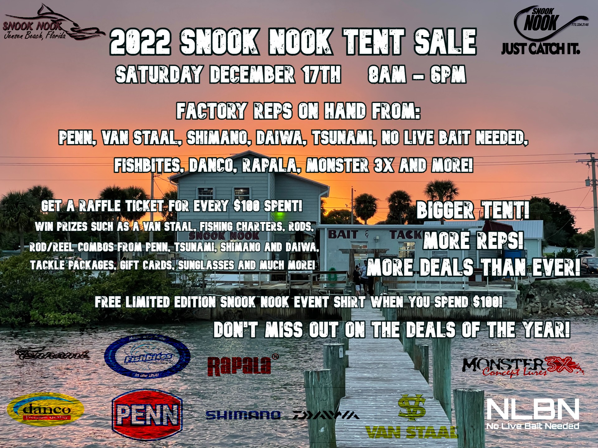 2022 Snook Nook Tent Sale