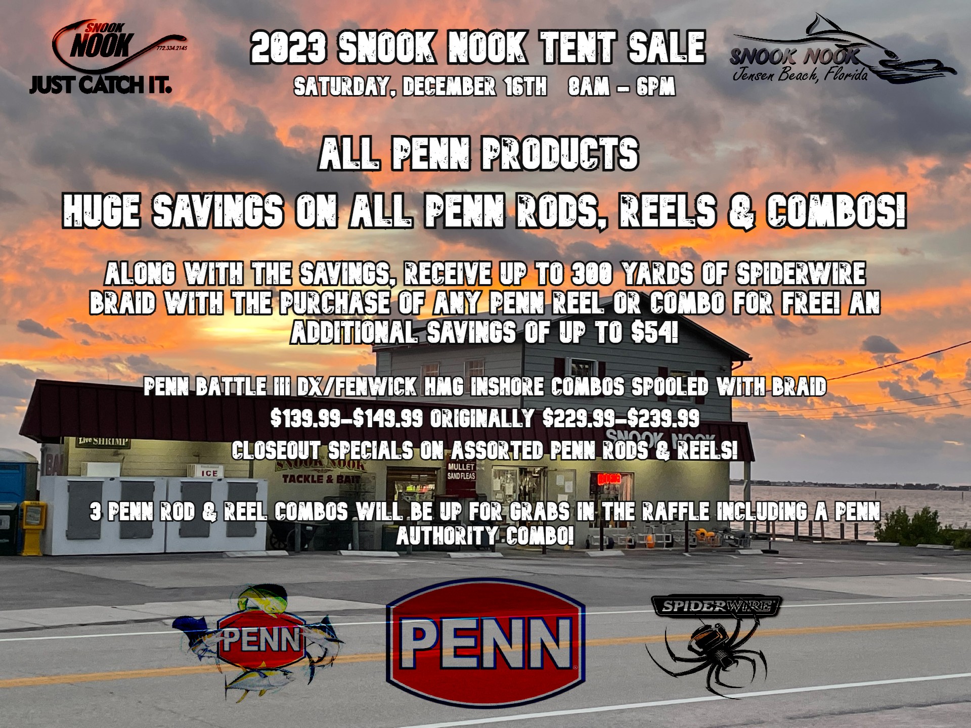2023 Snook Nook Tent Sale – Penn Products