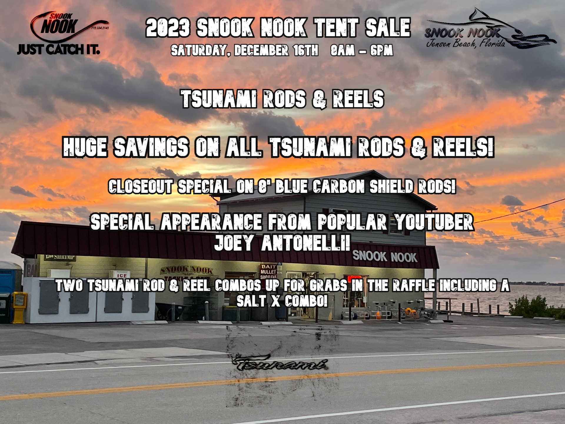 2023 Snook Nook Tent Sale – Tsunami Rods & Reels